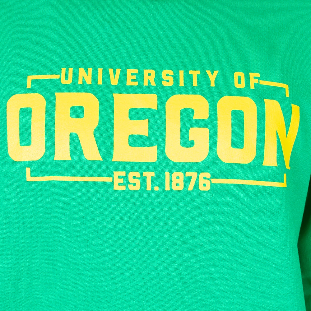 1876, McKenzie SewOn, Green, Hoodie, Cotton Blend, Men, Unisex, University of Oregon, Pullover, Sweatshirt, 942070